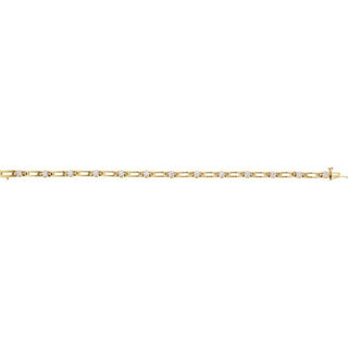 14K Yellow 1 1/3 CTW Natural Diamond Line 7 1/2" Bracelet