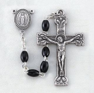 4MM Black Bead Rosary - SALE