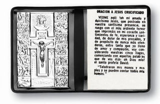 Crucifix Plaque In Folder Spanish 10-Pack