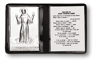 St Francis Plaque In Folder 10-Pack