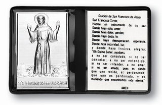 St Francis Plaque In Folder Spanish 10-Pack