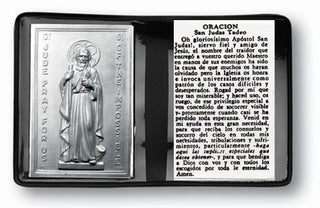 St Jude Metal Plaque In Folder Spanish 10-Pack