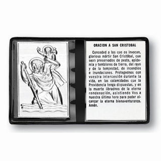 St Christopher Plaque In Case Spanish 10-Pack