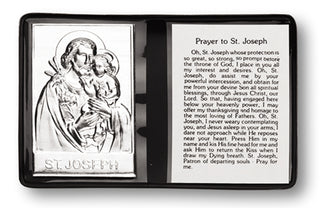 St Jos Metal Plaque In Folder 10-Pack