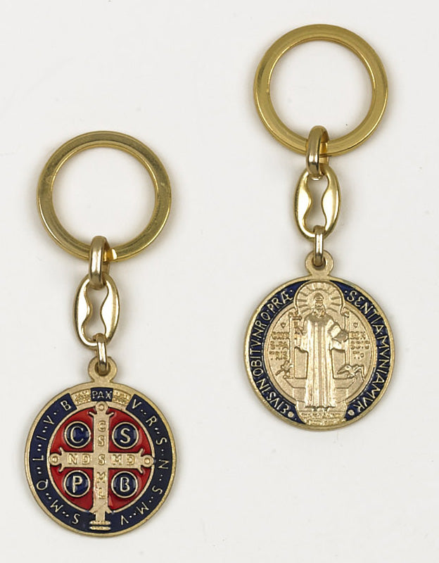 Saint Benedict Enamel Key Ring 6-Pack Gold – CatholicShop.com
