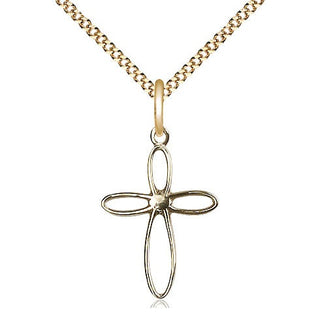 14kt Gold Filled Loop Cross Medal Religious Jewelry