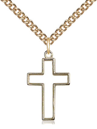14kt Gold Cross Medal