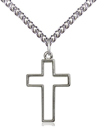 Sterling Silver Cross Medal Religious Jewelry