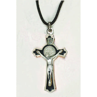 Crucifix- 2-1/2 inch St. Benedict Cross Black Enamel