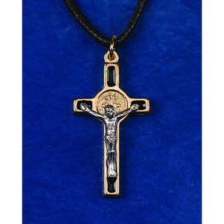 Bulk Saint Benedict Gold Tone Enamel Crosses - 10 Options
