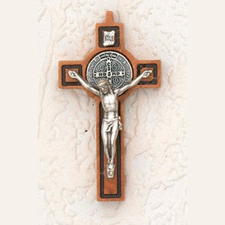 St Benedict Wood Cross with Black In-lining- 2-1/2 inch