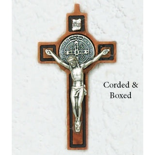 St Benedict Wood Cross with Black In-lining- 2-1/2 inch