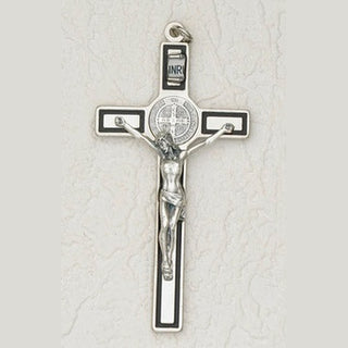 4.5" Saint Benedict Hanging Wall Cross Gold/ Black