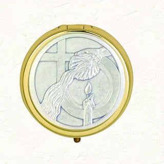 Silver-tone Shell with Candle Pyx with Hygienic Liner