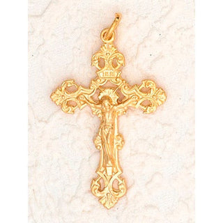 Bulk Gold Tone Deluxe Fleur di Lis Cross