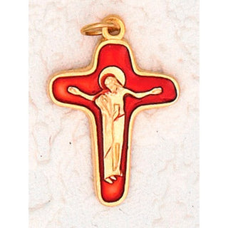 25-Pack - Comfort Cross- Red Enamel Approx 1 inch