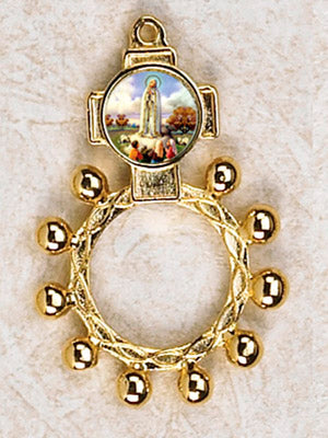 25-Pack - Lady of Fatima Gold Finger Rosary