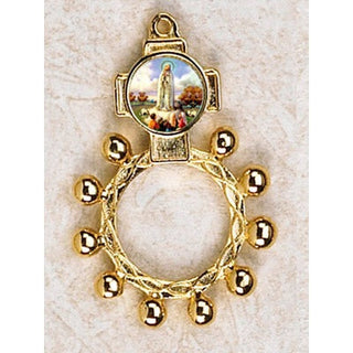 Bulk Lady of Fatima Gold Tone Finger Rosary