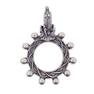 12-Pack - Lady of Lourdes Silhouette Finger Rosary