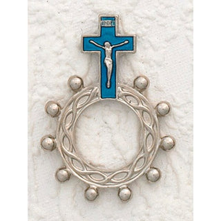 12-Pack - Blue Enamel Finger Rosary