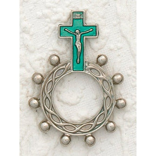 12-Pack - Green (Aqua) Enamel Finger Rosary