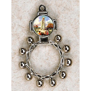 Bulk Lady of Fatima Finger Rosary - Silver Tone