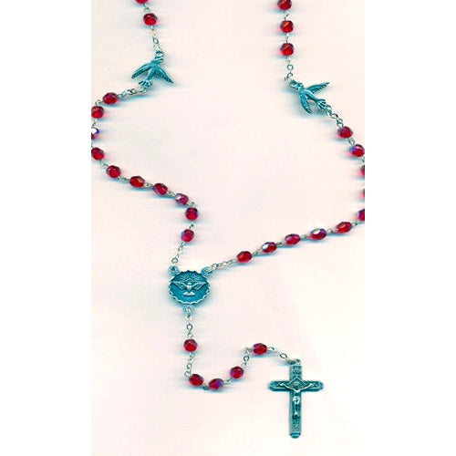 Red Holy Spirit Rosary with Our Father Beads – CatholicShop.com