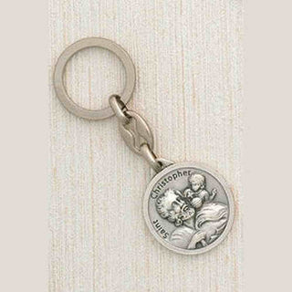 6-Pack - Saint Christopher Round Silver Tone - Version 2