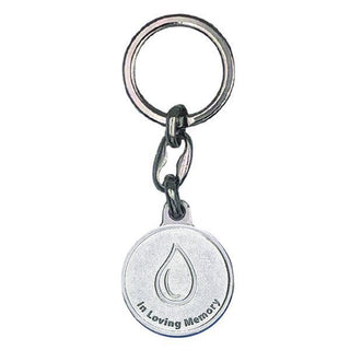 Silver-tone In Loving Memory Key Chain 6-pack