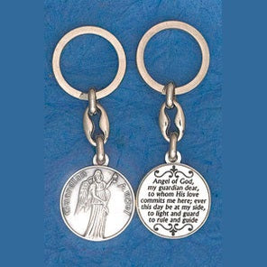 6-Pack - Guardian Angel Prayer Coin Keyring