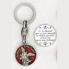 6-Pack - Saint Michael Enamel Keyring