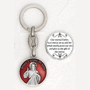 6-Pack - Divine Mercy Enamel Keyring