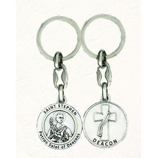 Silver-tone Deacon Token Keychain 6-pack
