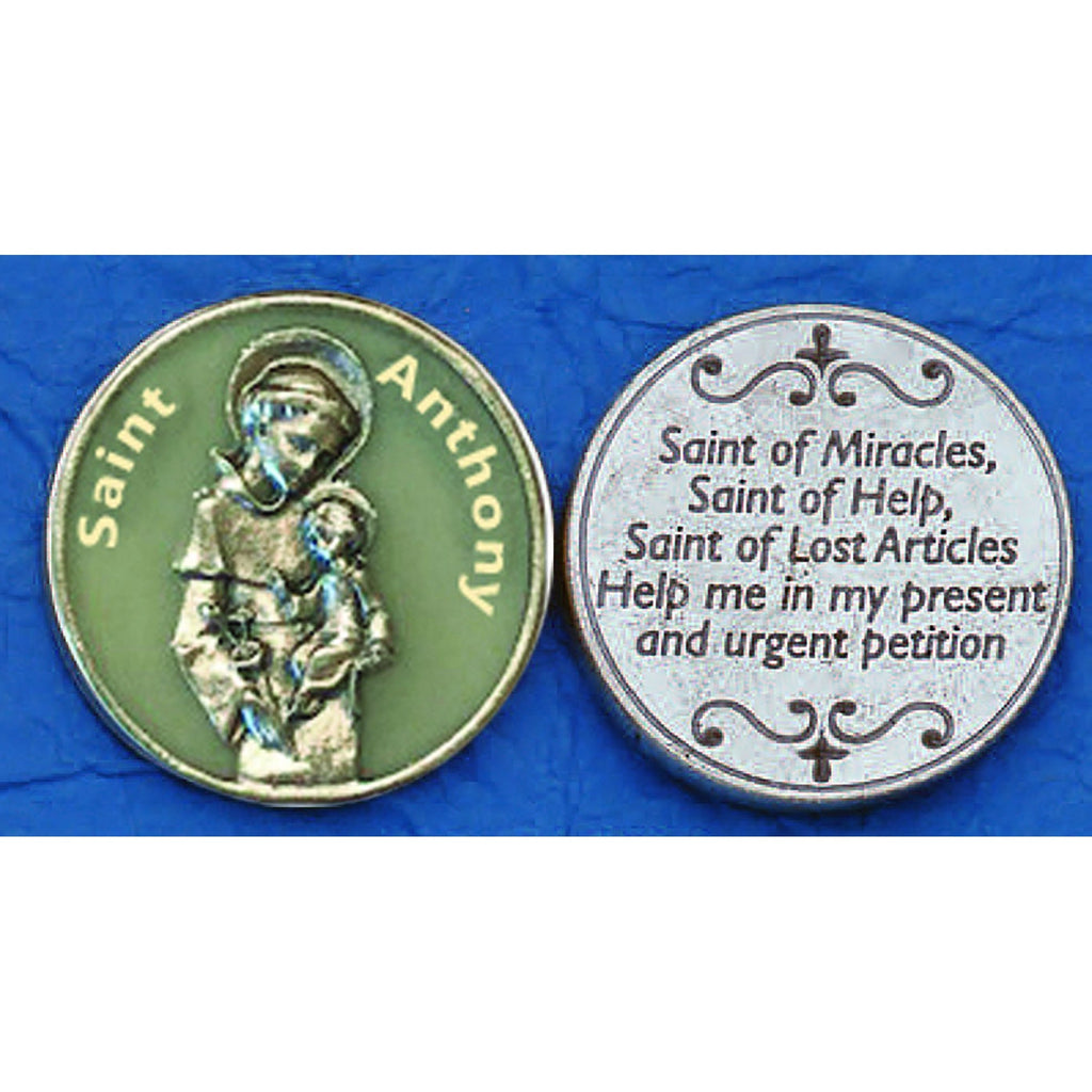 Catholic Tokens Bulk Saint Anthony Glow in the Dark Tokens | Catholic Shop ...