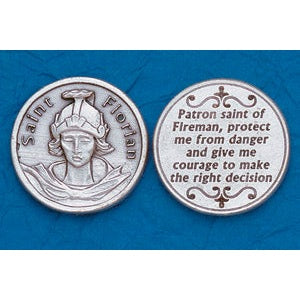 25-Pack - Religious Coin Token - St Florian with Prayer