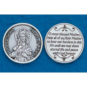 Bulk Italian Token - Immaculate Heart of Mary