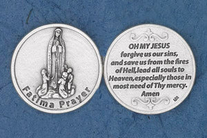 25-Pack - Religious Coin Token - Fatima Prayer
