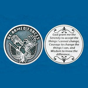 Bulk Italian Token - Serenity Prayer - Armed Forces
