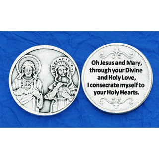 Bulk Italian Token - Twin Hearts