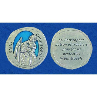 Forged in Stone Enamel Token with Saint Christopher 25-pack