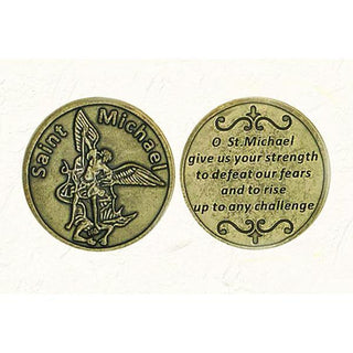 Brass-tone Saint Michael Token 25-pack