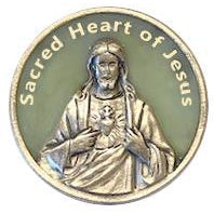 Bulk Sacred Heart of Jesus Glow in the Dark Tokens