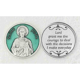 Bulk Green Enameled St. Jude Token