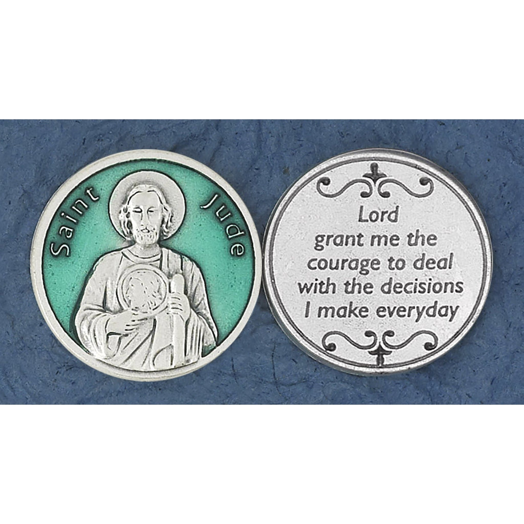 Bulk Green Enameled St. Jude Token | Catholic Shop – CatholicShop.com