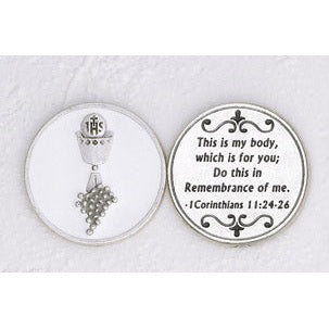 Bulk White Enamel Communion Token