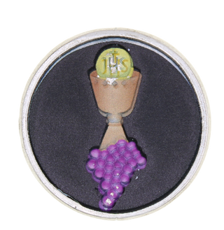 Bulk Black UV Printed Token Chalice with Prayer. Made in Italy