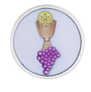 Bulk White UV Printed Token Chalice with Prayer. Made in Italy