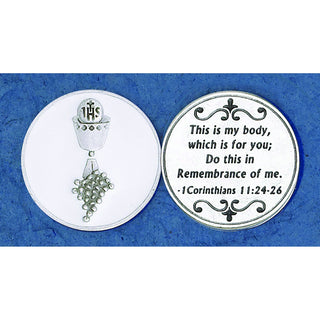 Bulk White Enamel Communion Token