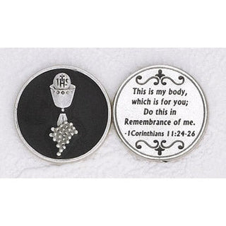 Bulk Black Enamel Communion Token