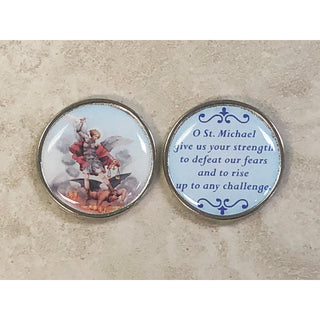 Bulk Saint Michael Epoxy Pocket Tokens